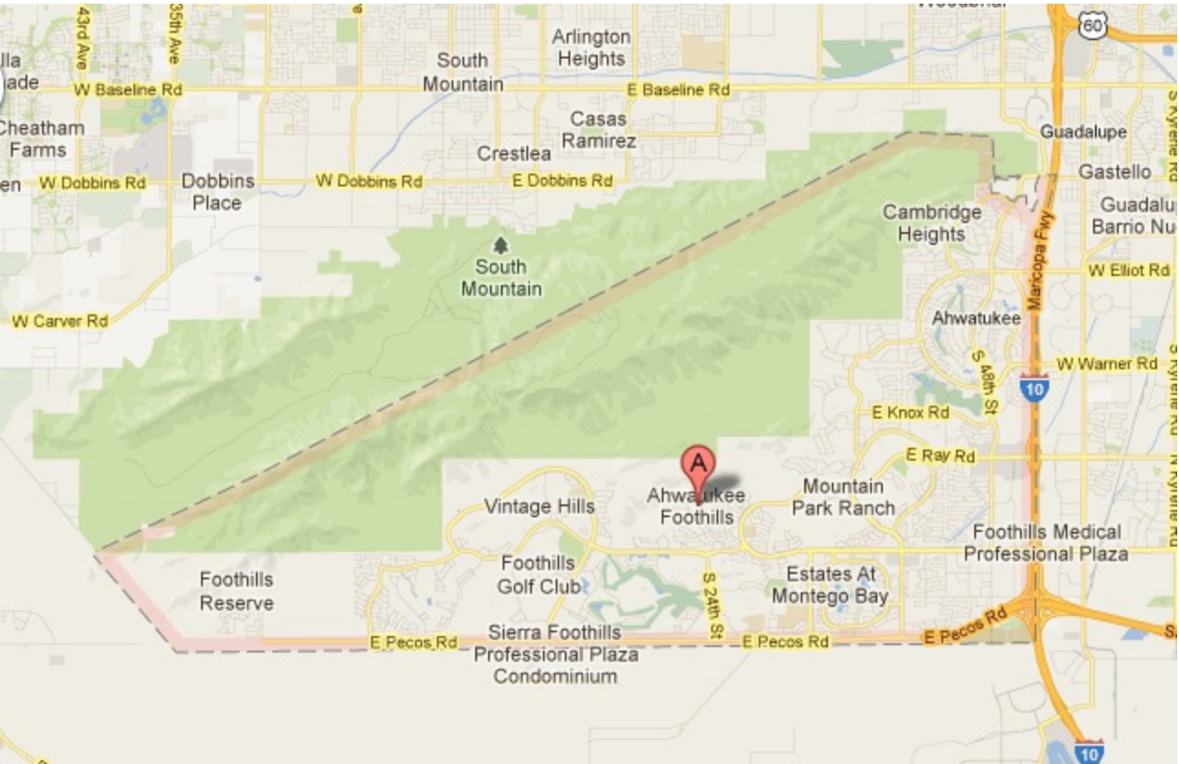 Ahwatukee Zip Code Map Where Is The "World's Largest Cul-De-Sac?"
