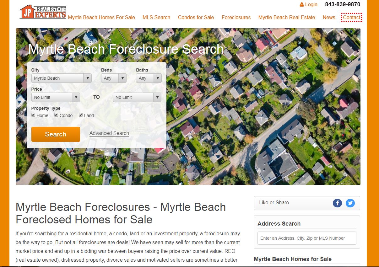 Myrtle Beach Bank Owned Property