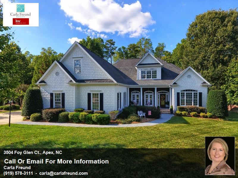 3504 Foy Glen Ct., Apex, NC 27539 Home for Sale