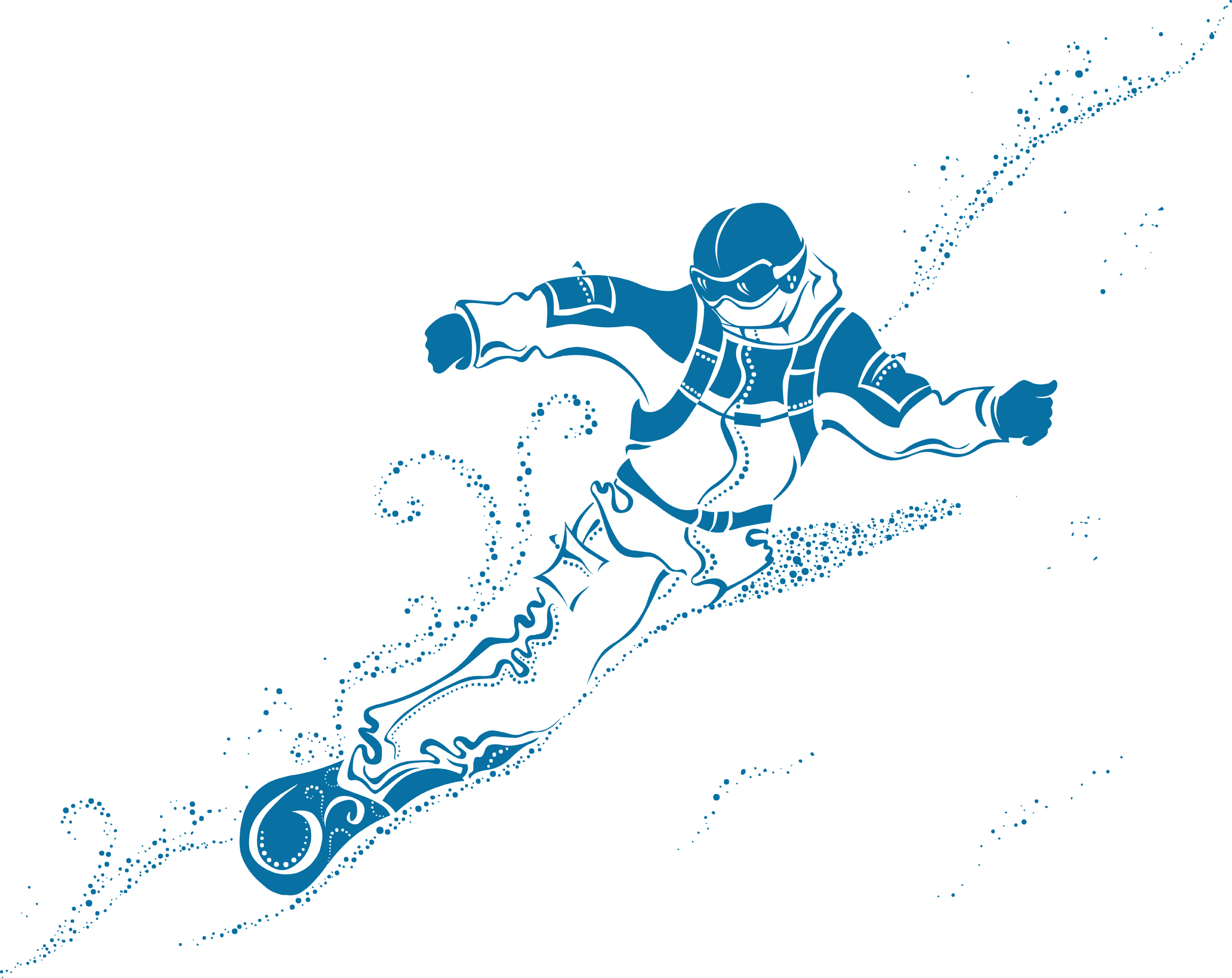 Слалом сноуборд вектор
