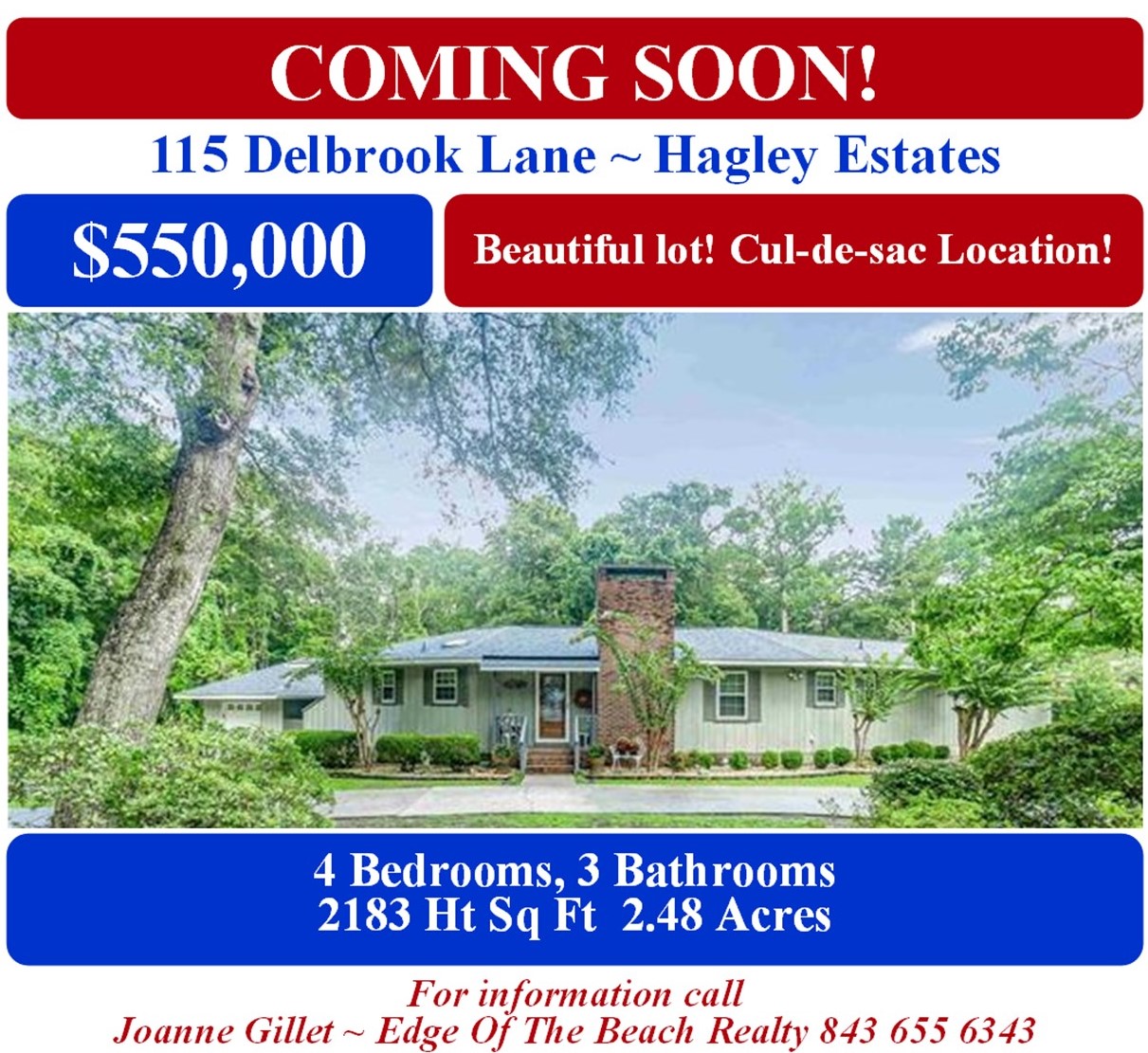 COMING SOON! 115 Delbrook Lane Hagley Estates