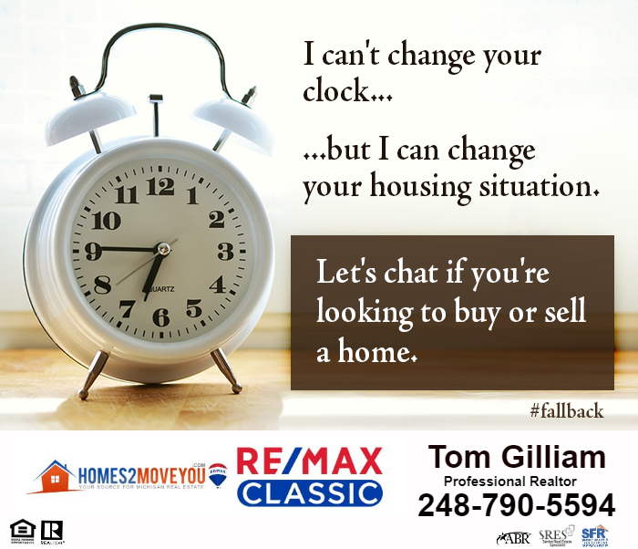 FALL TIME CHANGE AND REAL ESTATE SIMILARITIESREALTOR T