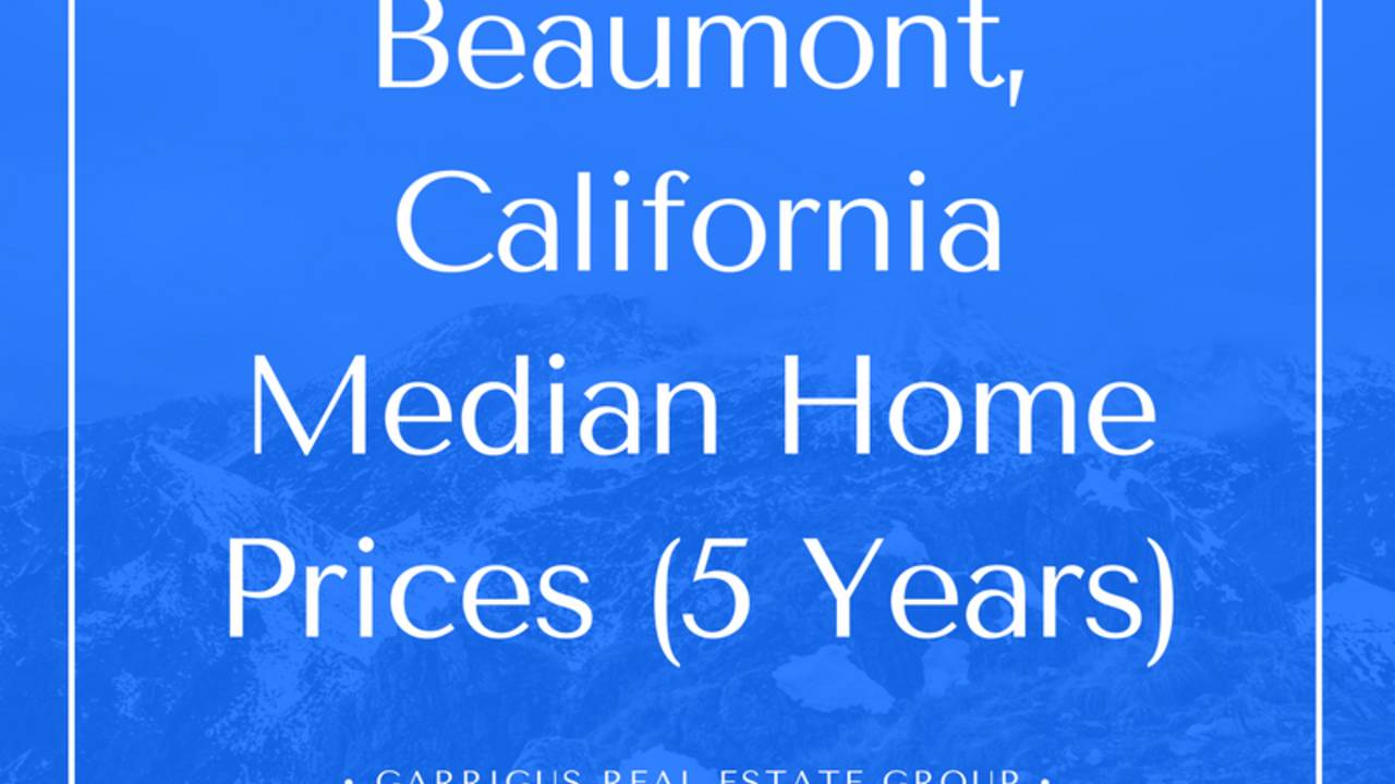 Median Beaumont, California home prices for the past 5