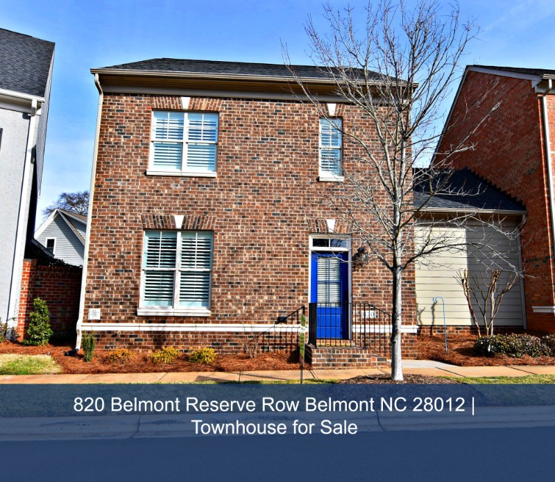 OFF THE MARKET! Belmont Reserve Row Townhouse for Sal