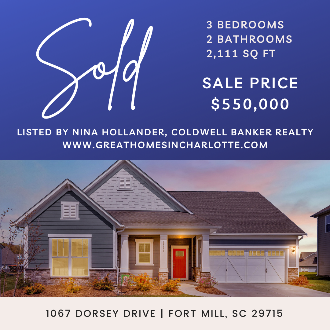 Sold 2Year Young Ranch Home In Fort Mill's McCullough