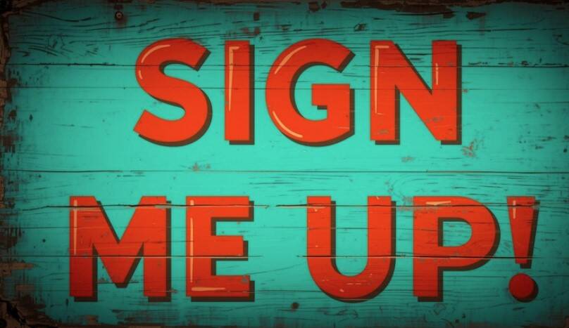 Sign Me Up Clean Make it Easy for your Visitors on your WebSite!