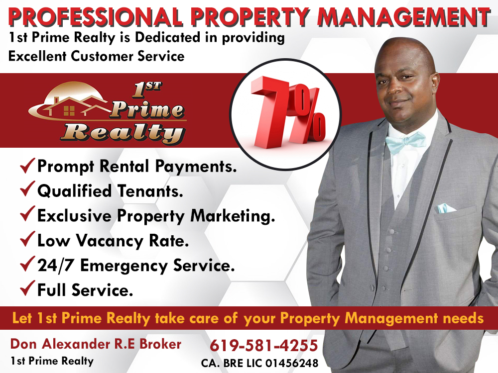 Need Property Management in San Diego County? Call 1st
