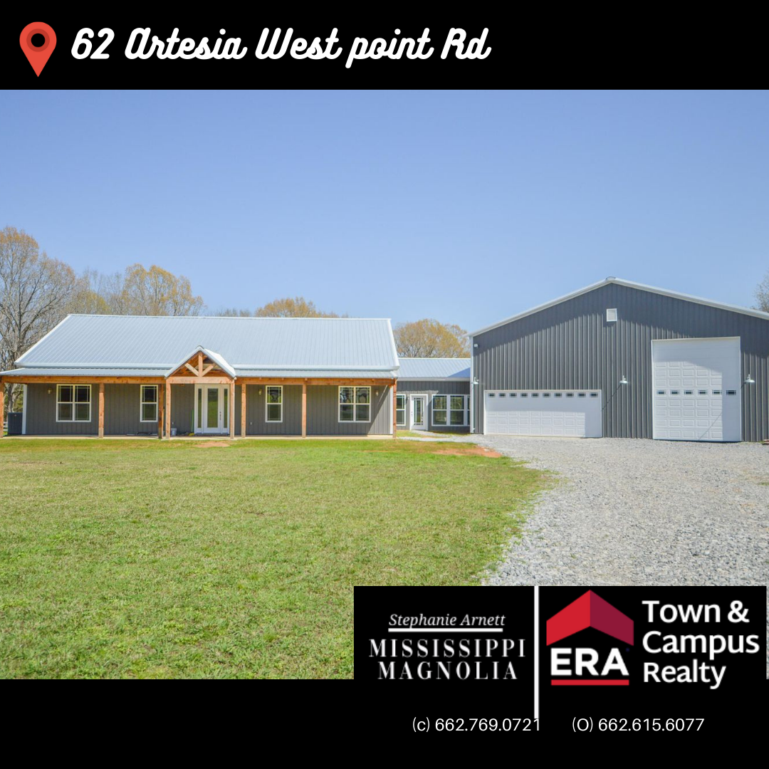 🏡62 Artesia West Point Rd, Mayhew, MS 39753🏡