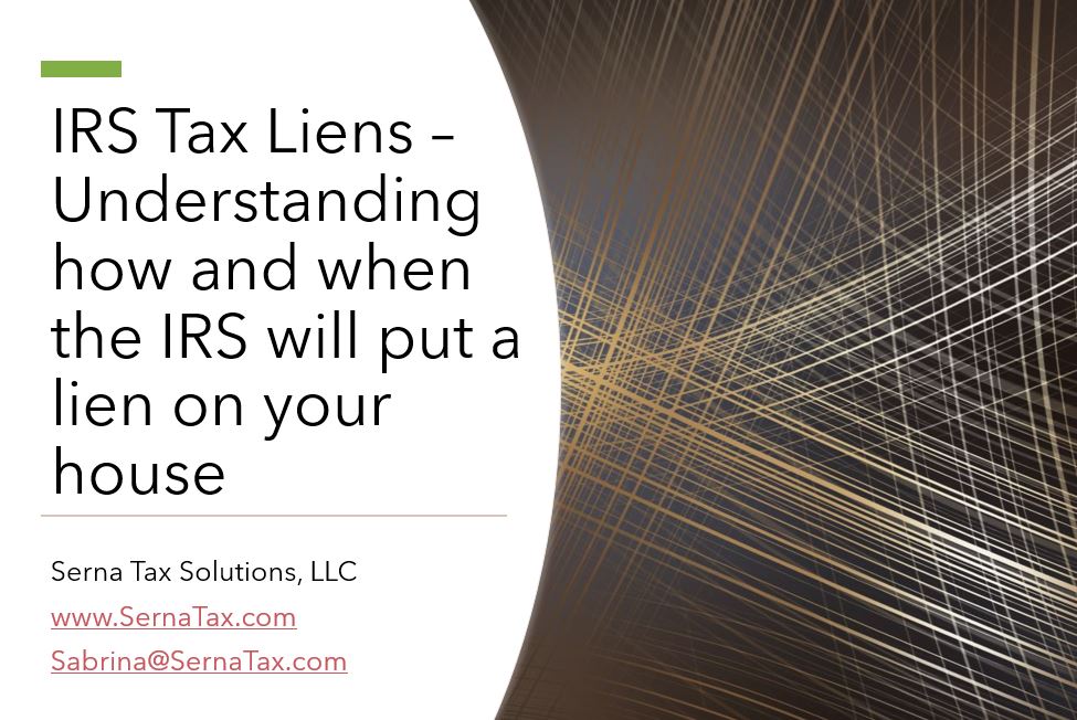 IRS Liens On Houses