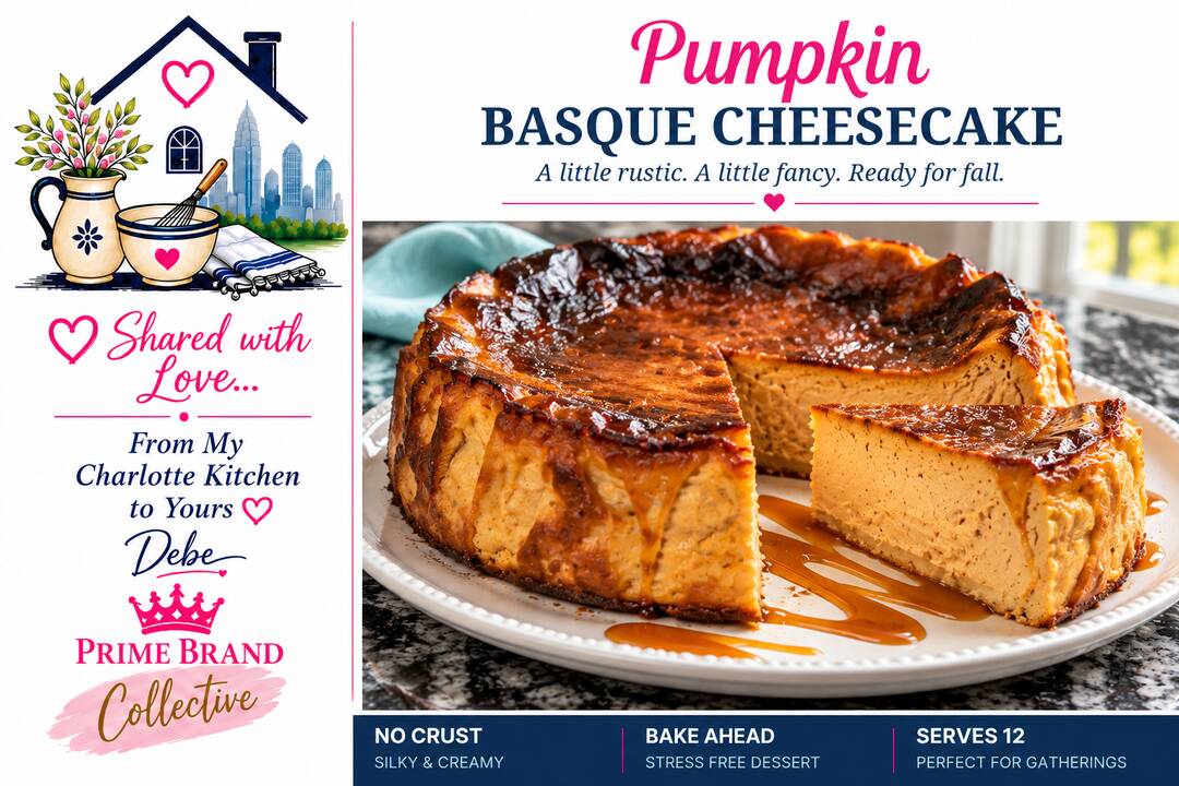RECIPE: Pumpkin Basque Cheesecake: A Little Rustic, a L
