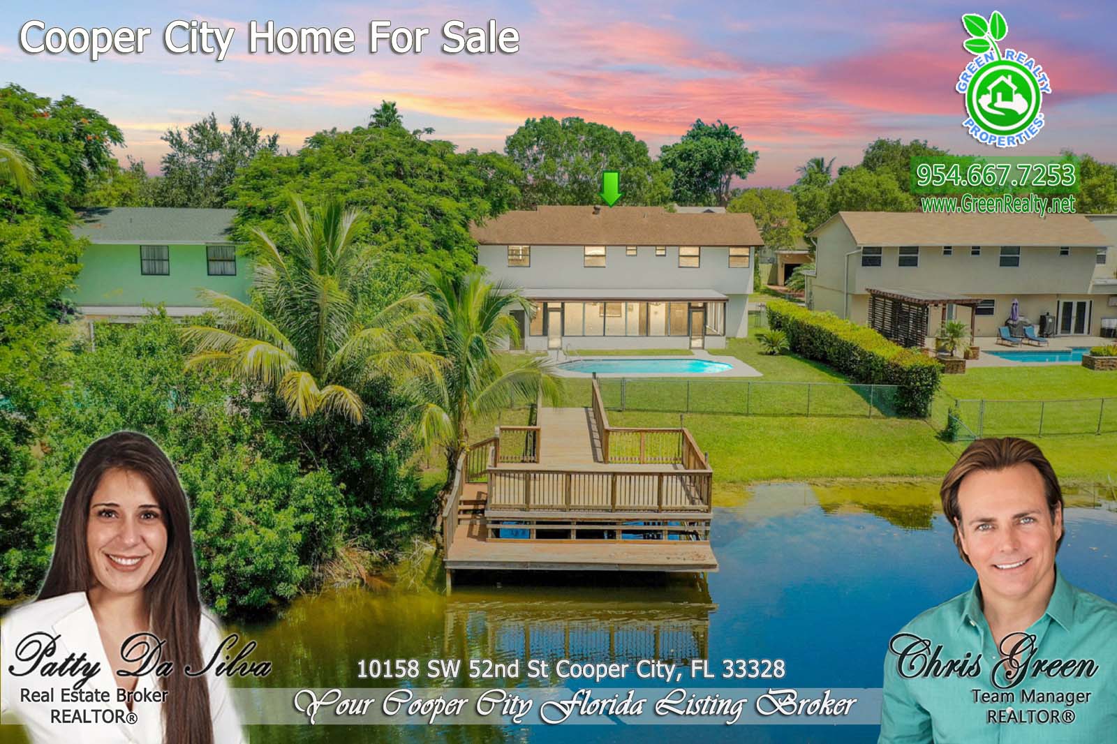 Waterfront Pool Home in Highly Desirable Cooper City