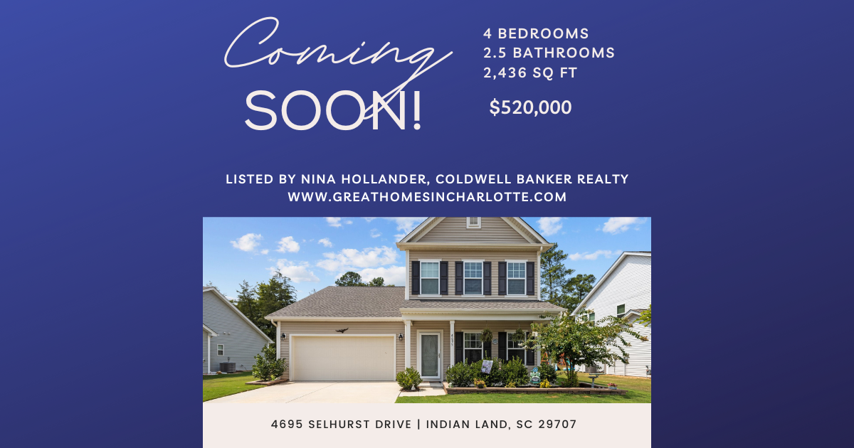 COMING SOON In Indian Land's Prestwick Neighborhood