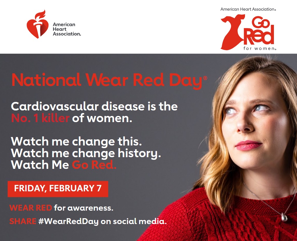 National Wear Red Day Feb 72020. Go Red For Women.