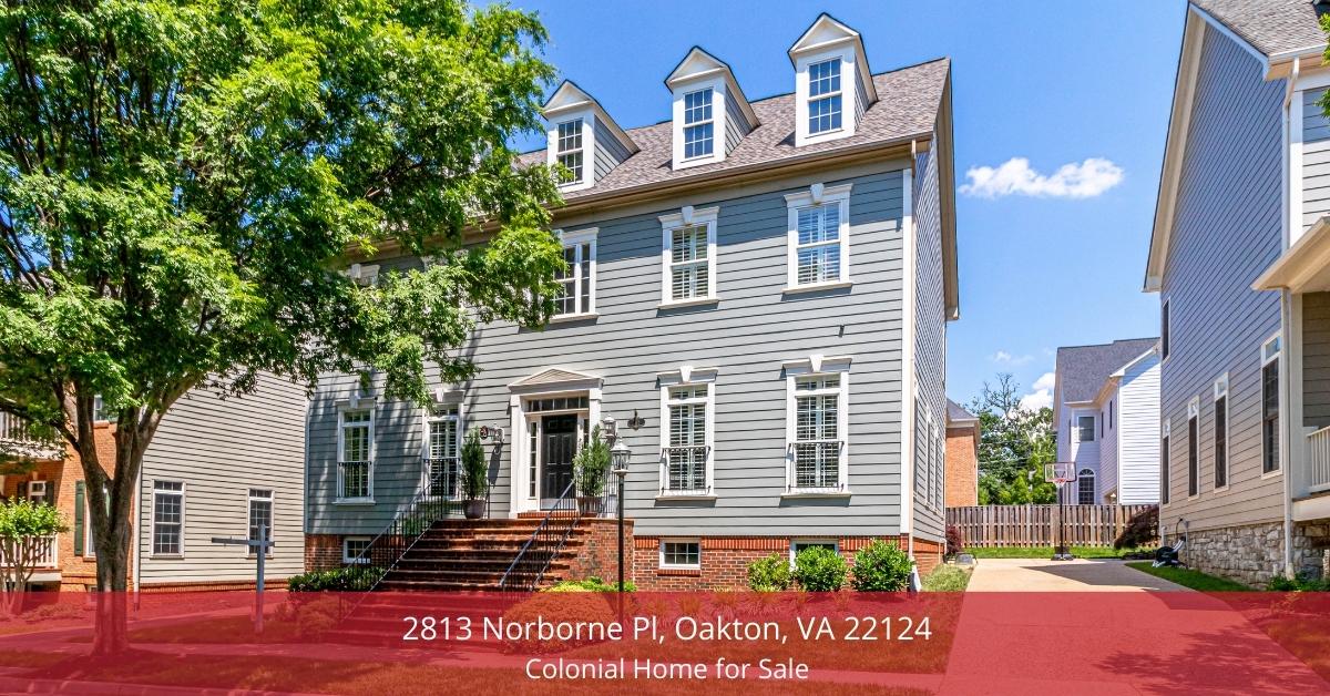 2813 Norborne Pl, Oakton, VA 22124 Colonial Home for