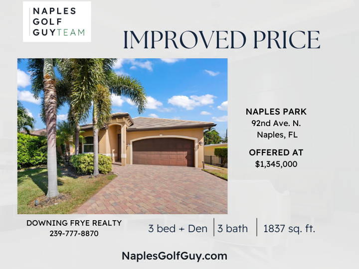 Naples Park Home Price Improved 1.345M