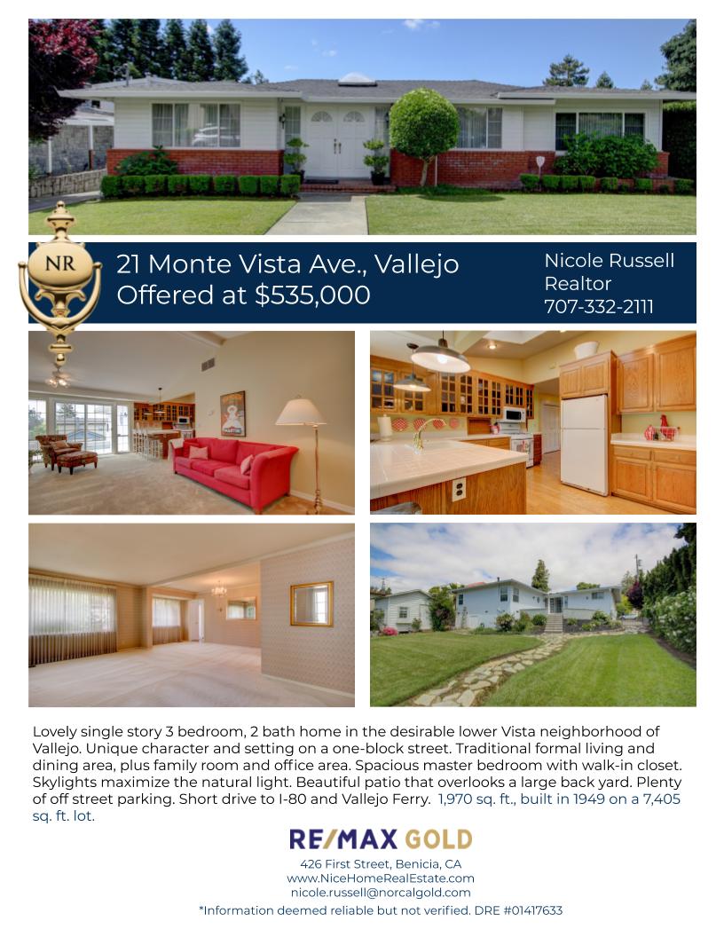 Vallejo real estate for sale