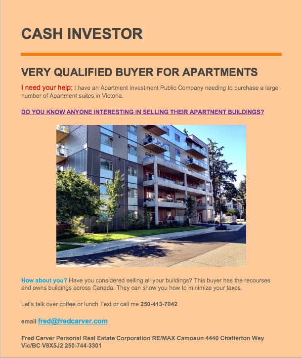 Anyone Interested in Selling Their Apartment Buildings?