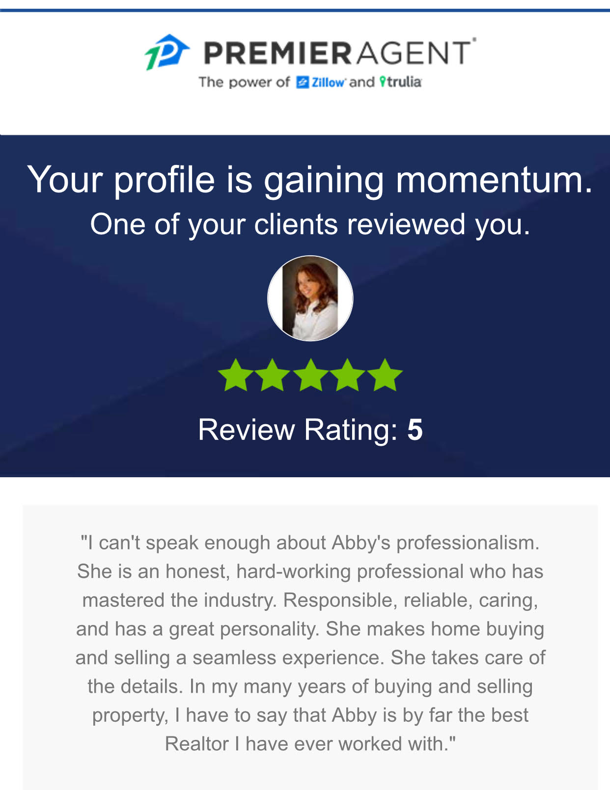 Abby Stiller Realtor in Lee County great reviews