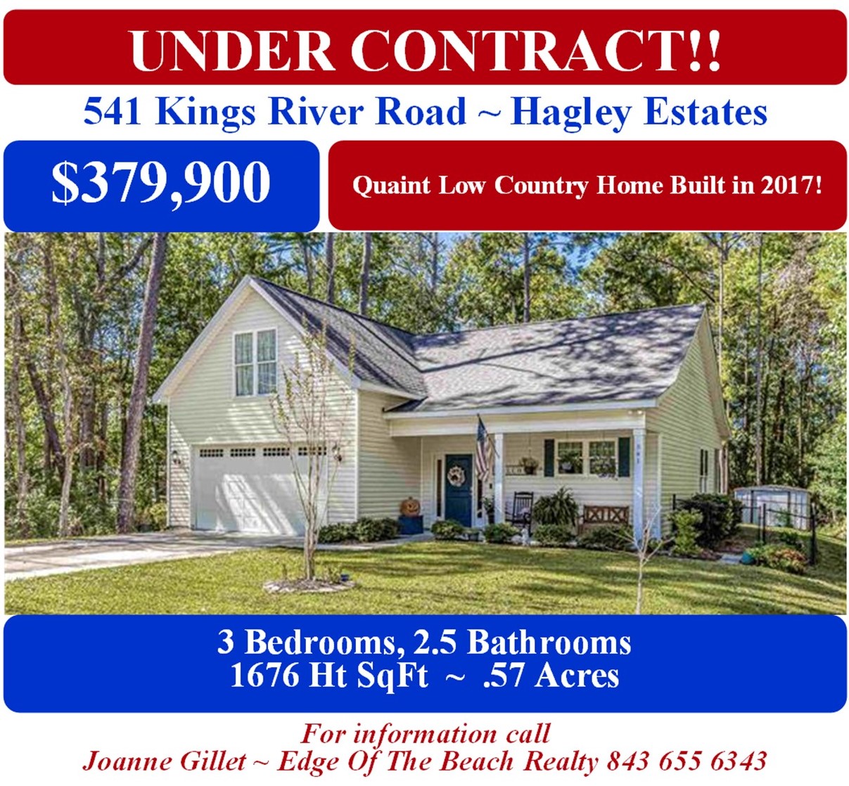 UNDER CONTRACT !! 541 Kings River Rd Hagley Estates