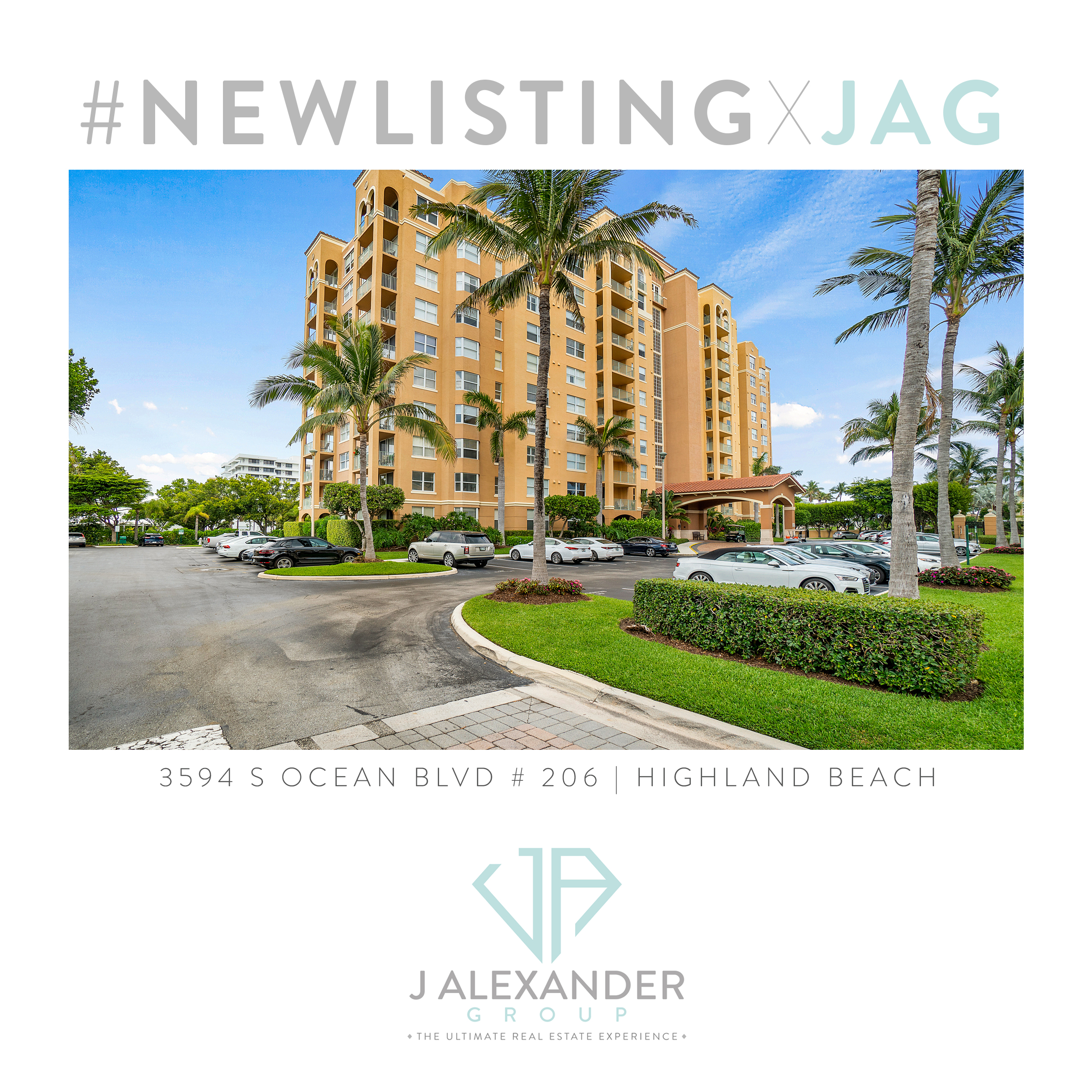 Upgraded beachside residence in Highland Beach Club