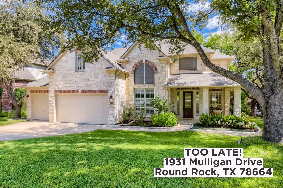 Sold Forest Creek 1931 Mulligan Drive Round Rock, Te