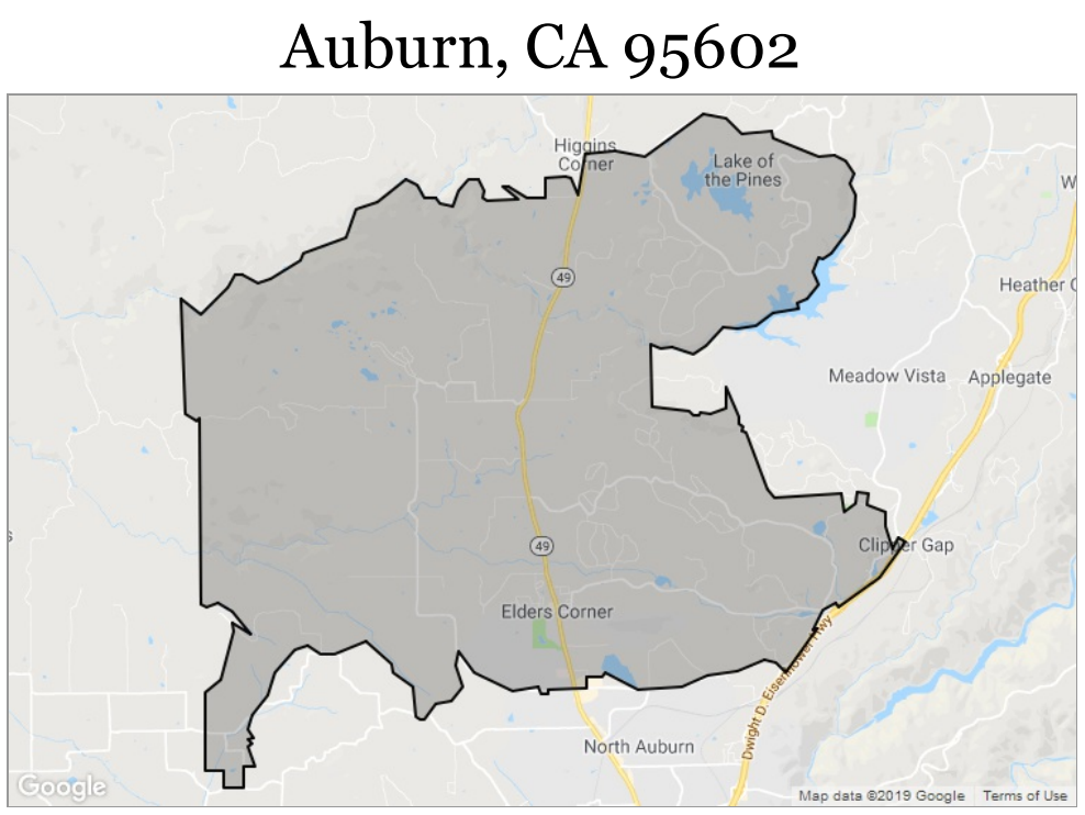 Auburn, CA 95602 Home Values (January 2019)