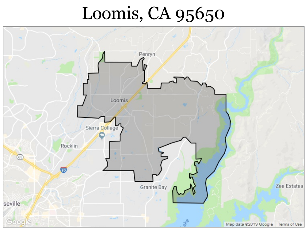 Loomis, CA 95650 Home Values (January 2019)
