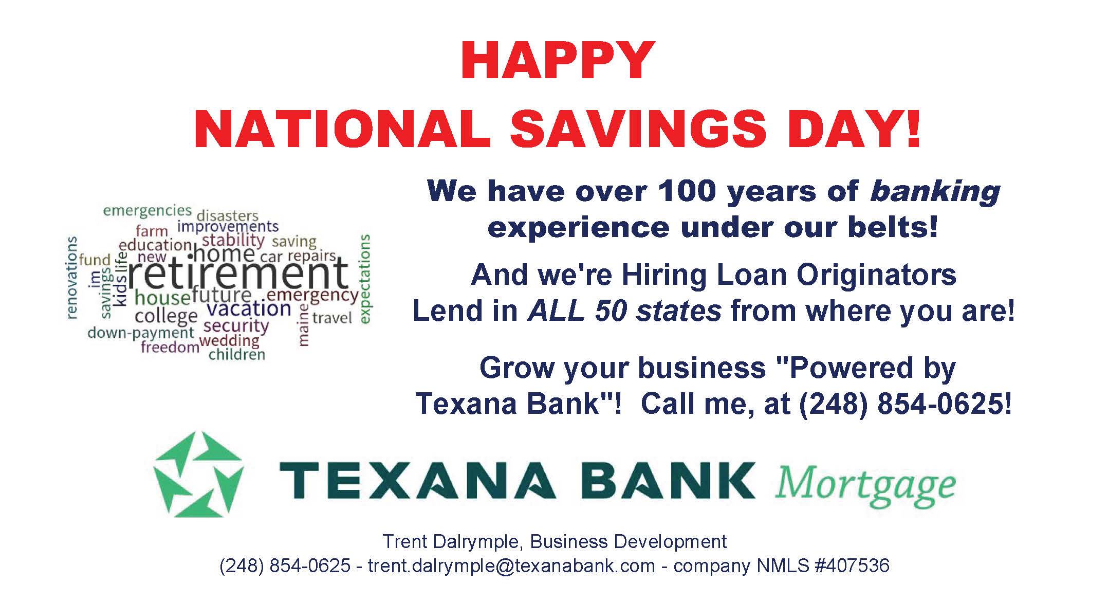 Happy National Savings Day! Now, save this info for Na