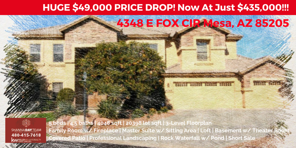 Mesa, AZ Homes For Sale 5 Bed 3Level Eastview Estates