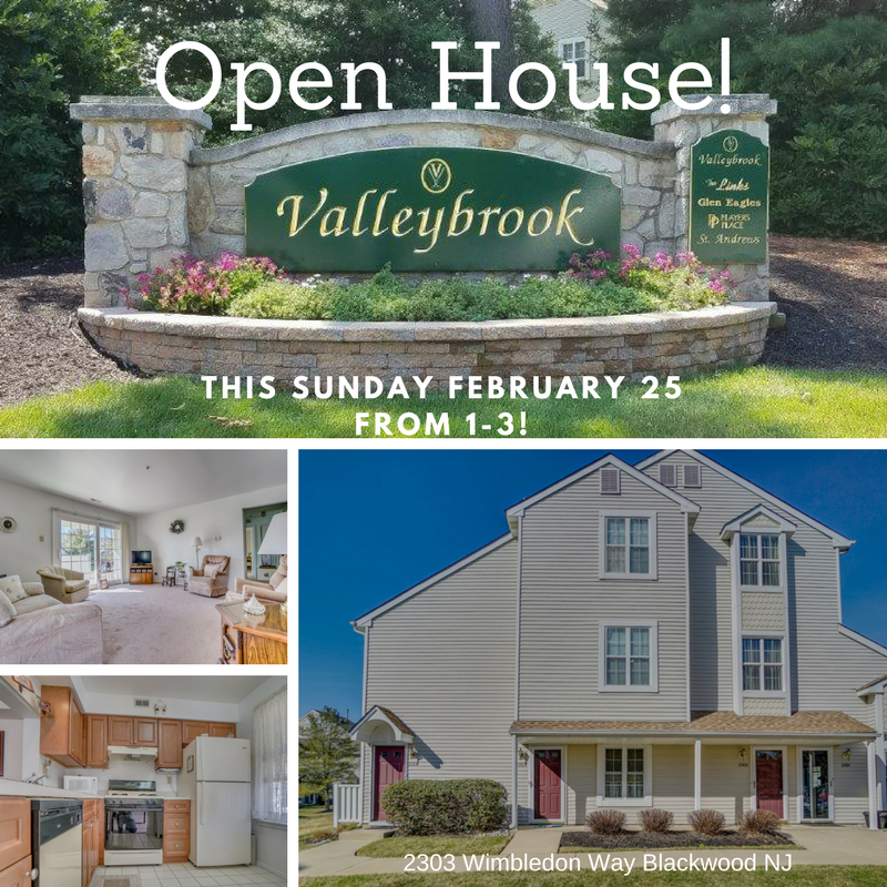 OPEN HOUSE 2303 Wimbledon Way Blackwood NJ Valleybrook