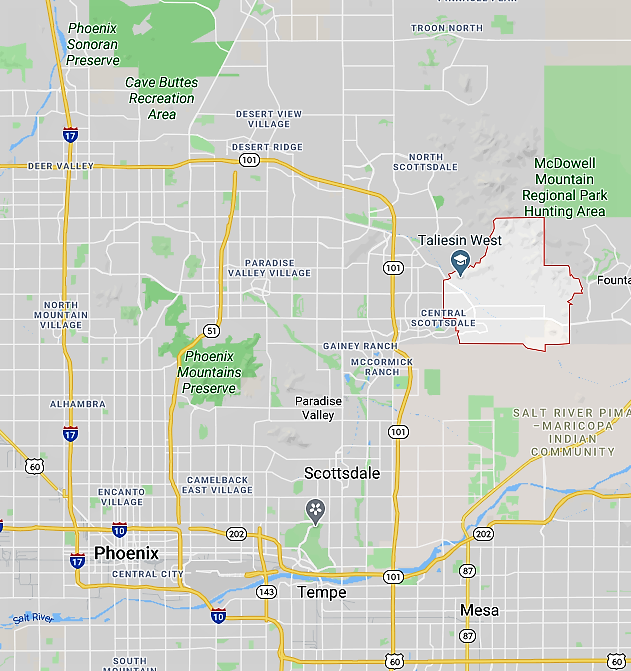 North Scottsdale Zip Codes Map