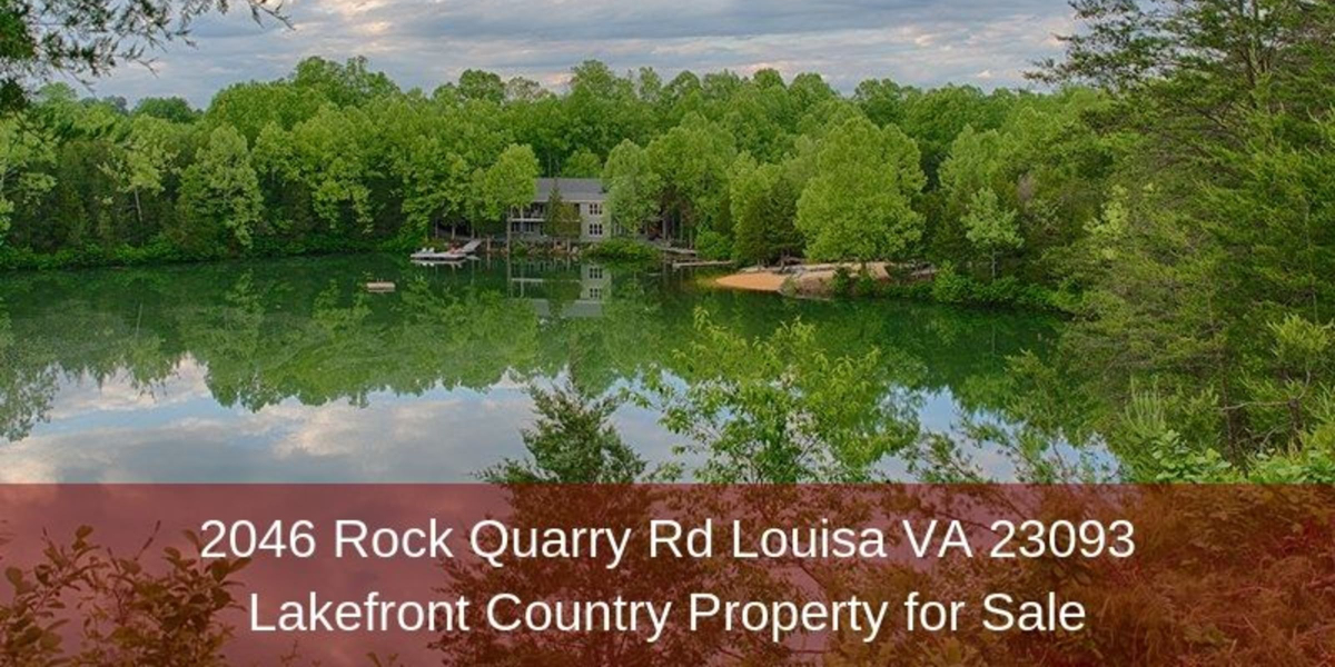 2046 Rock Quarry Rd Louisa VA 23093 Lakefront Country