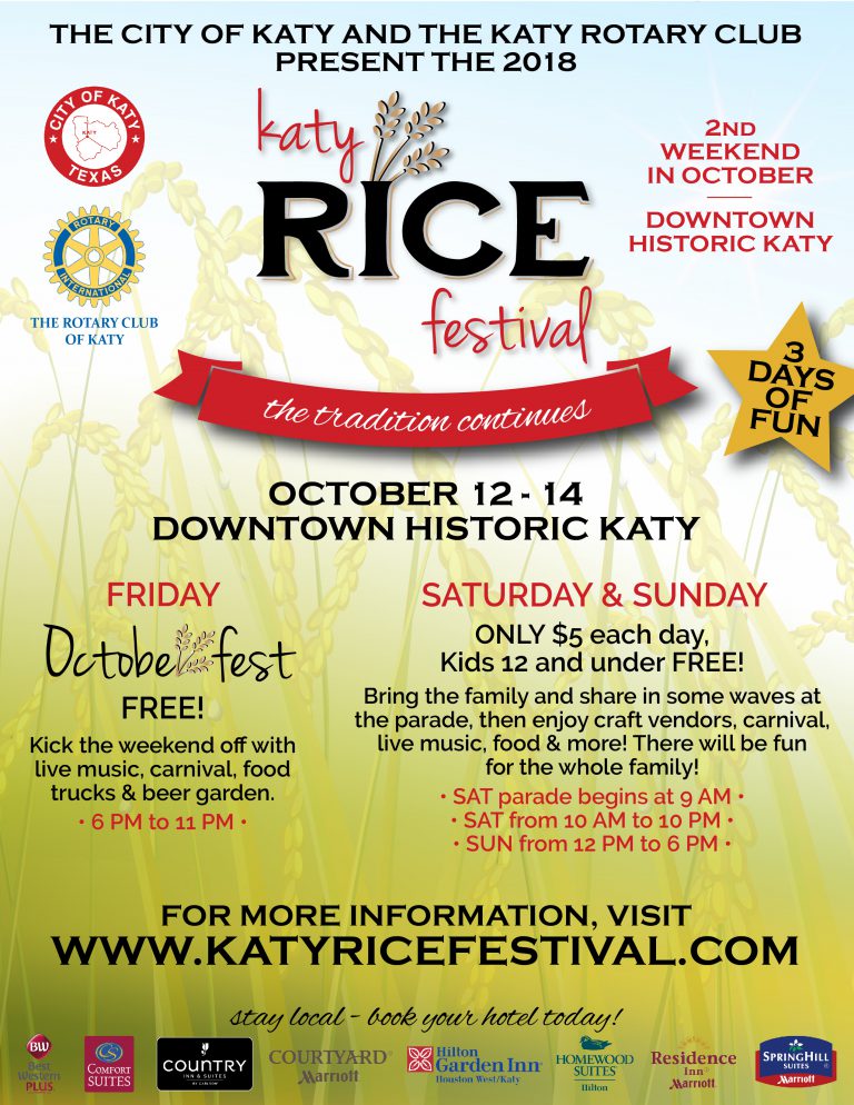 Celebrate Katy at the Katy Rice Festival this Weekend!