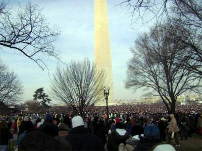 Washington Monument on Inauguration Day